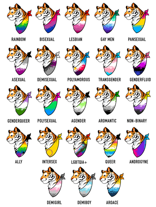 PRE-ORDER: Pride Tiger [Pride Collection] Vinyl Stickers