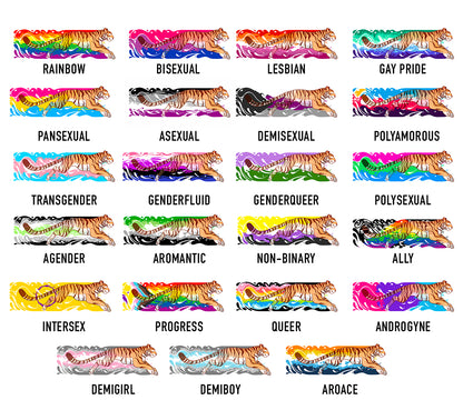 PRE-ORDER: Pride Tiger  [Pride Collection] Bumper Stickers