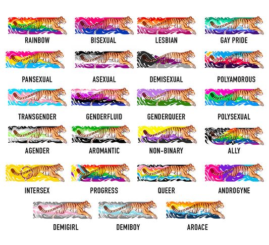 PRE-ORDER: Pride Tiger  [Pride Collection] Bumper Stickers
